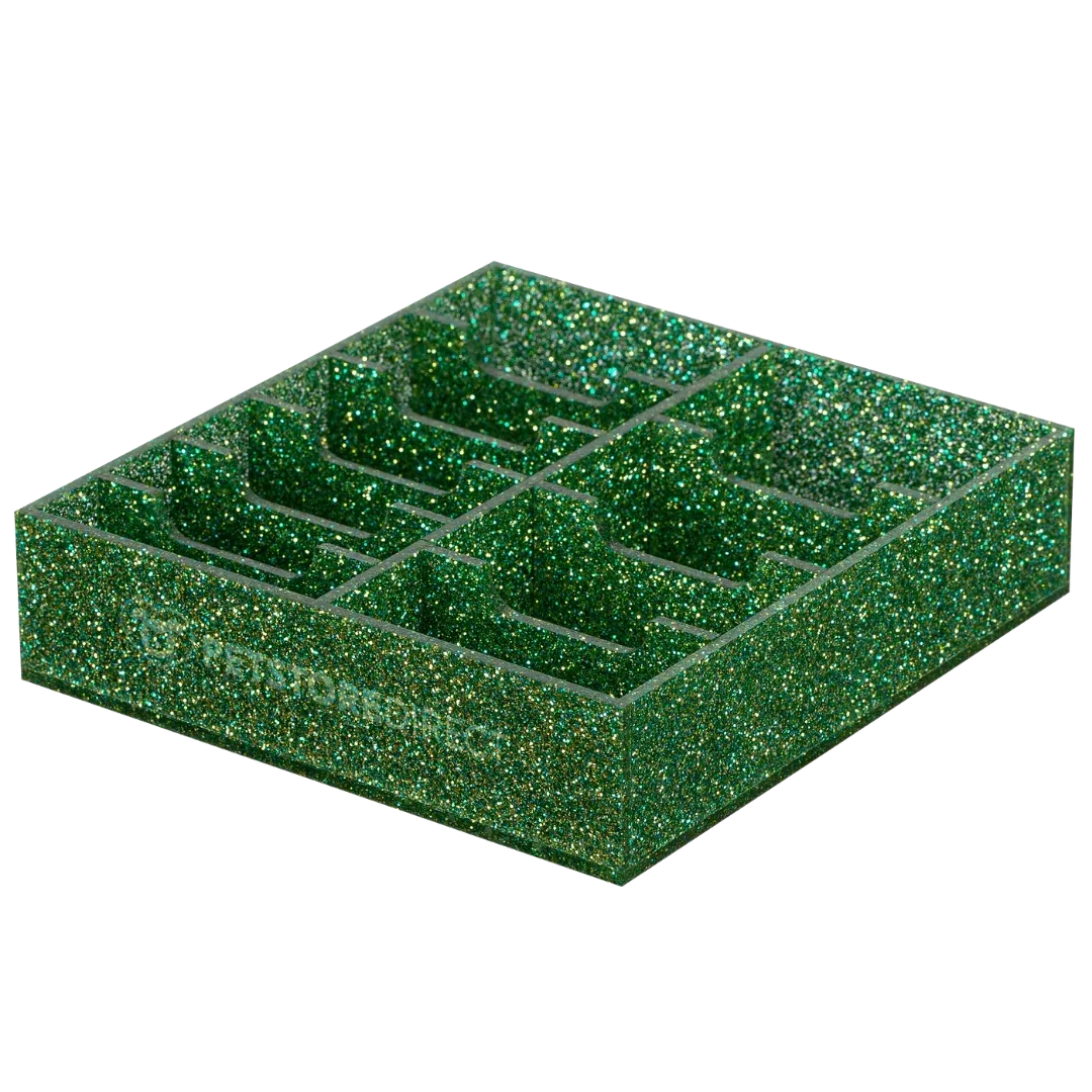 Wide 10 Blades Holder Sparkle Green by PetStore.Direct - Image 2