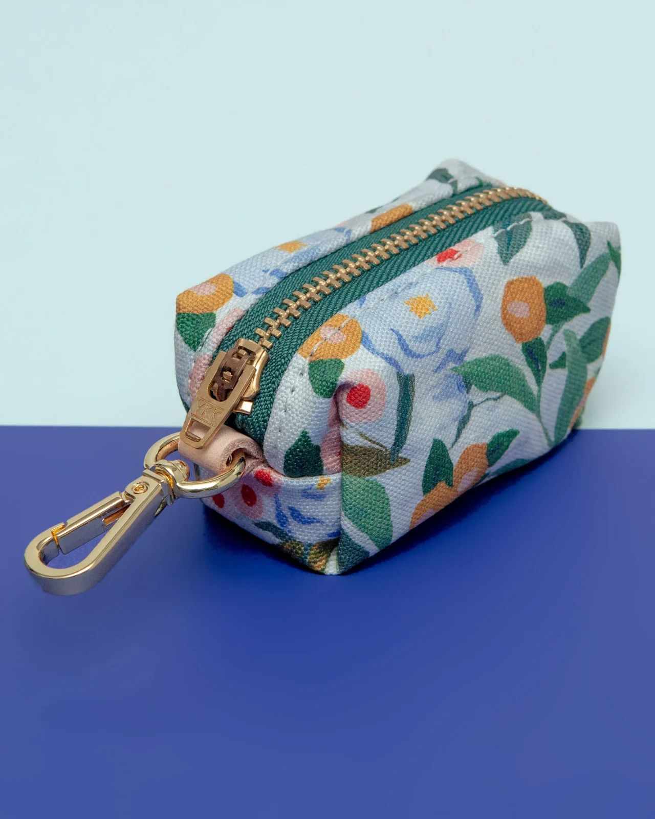 Gathered Print Floral Dog Leash Bag (Made in the USA) <> - Image 2