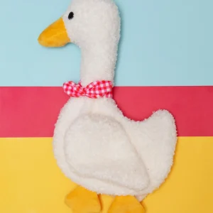 What's Up Duck Flattie Crinkly & Squeaker Dog Toy (13")