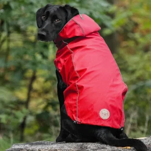 Reversible Waterproof Big Dog Raincoat In Red Plaid (FINAL SALE)