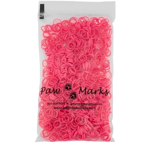 Latex Dog Hair Bands 5/16" Medium Weight Cotton Candy by PawMarks