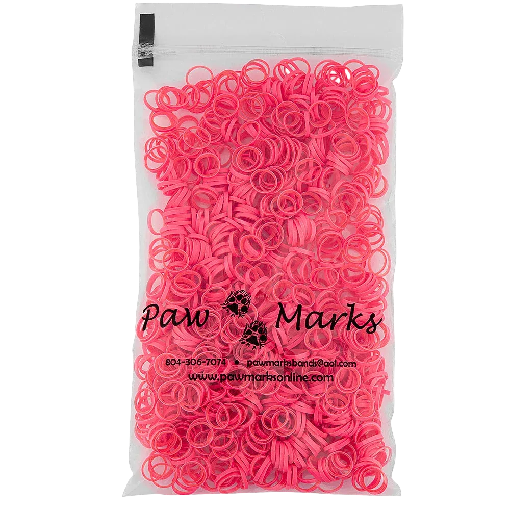 Latex Dog Hair Bands 5/16" Medium Weight Cotton Candy by PawMarks