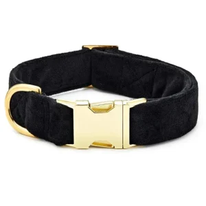 Black Velvet Dog Collar (Made in the USA) (FINAL SALE)