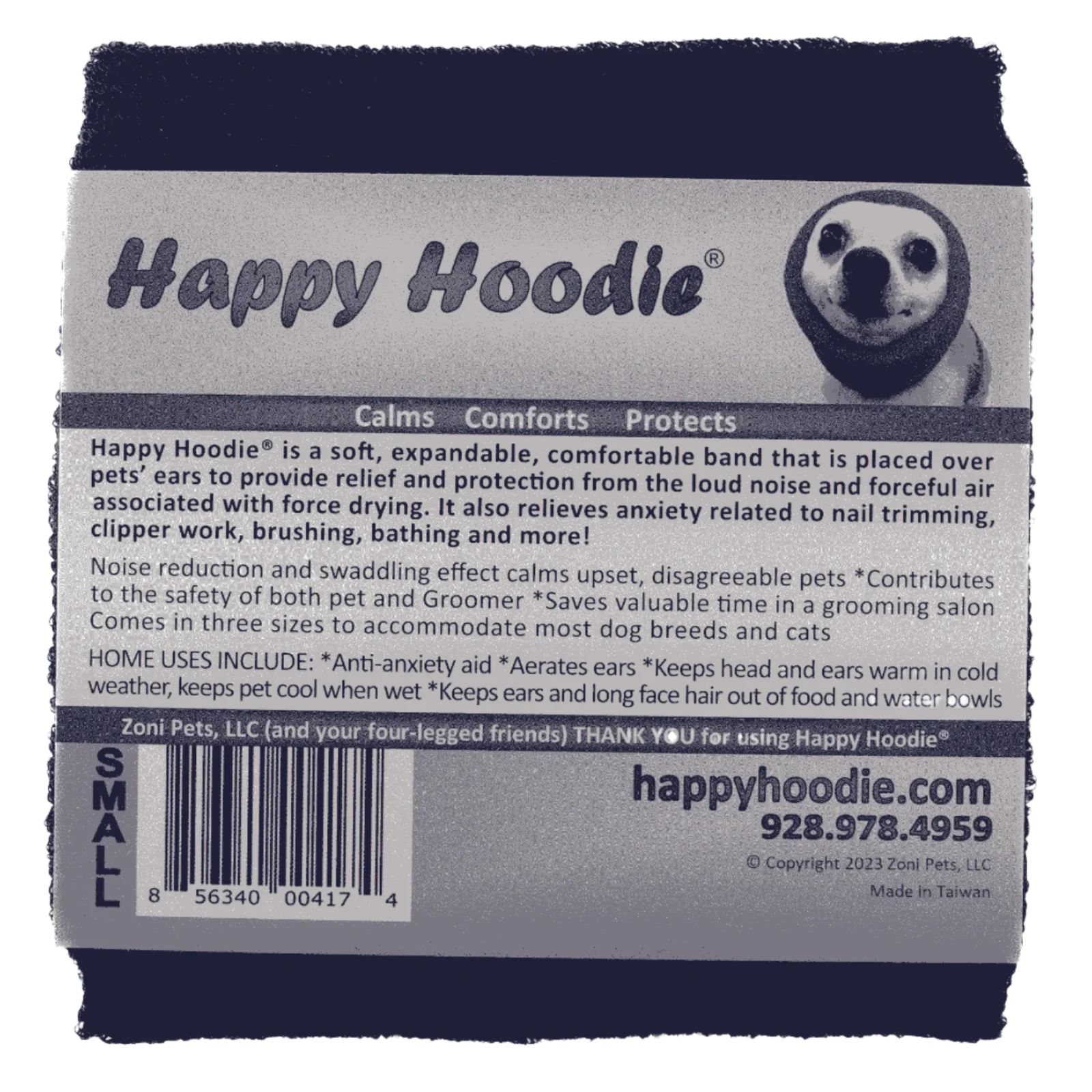 Happy Hoodie Blue Small - Image 2