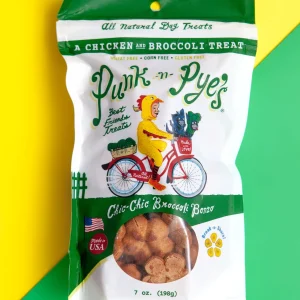 Chicken & Broccoli Gluten Free Dog Treats (Made in the USA)