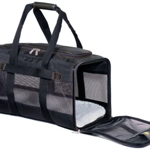 Sherpa's Pet Trading Company Original Deluxe Pet Carrier Black 1ea/MD