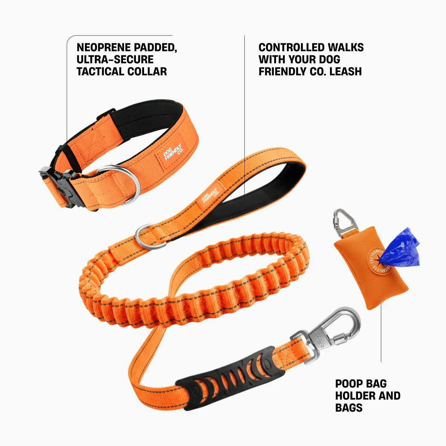 Collar Walk Set - Hi-Vis Orange - Image 2
