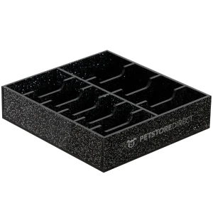 Wide 10 Blades Holder Sparkle Black by PetStore.Direct