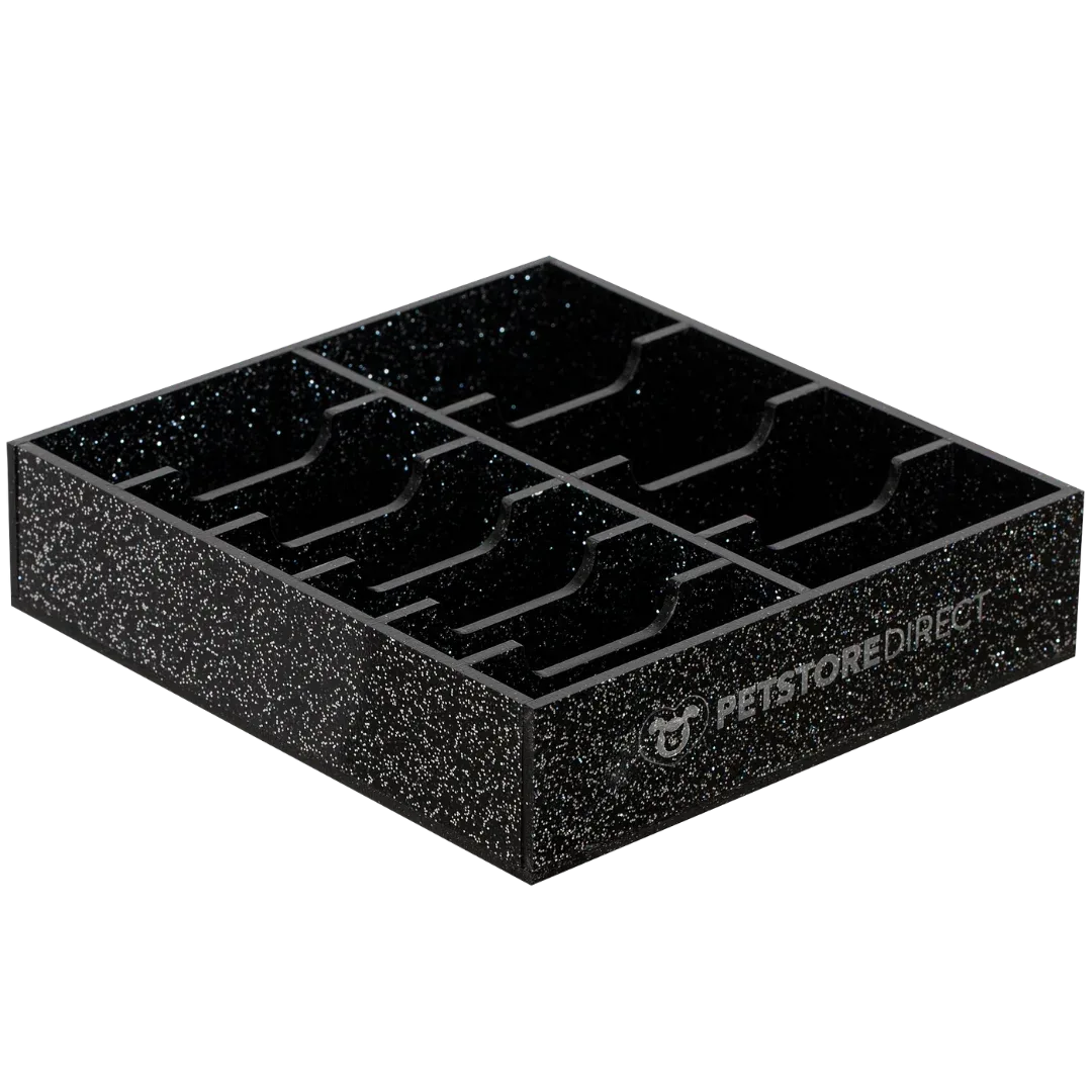 Wide 10 Blades Holder Sparkle Black by PetStore.Direct