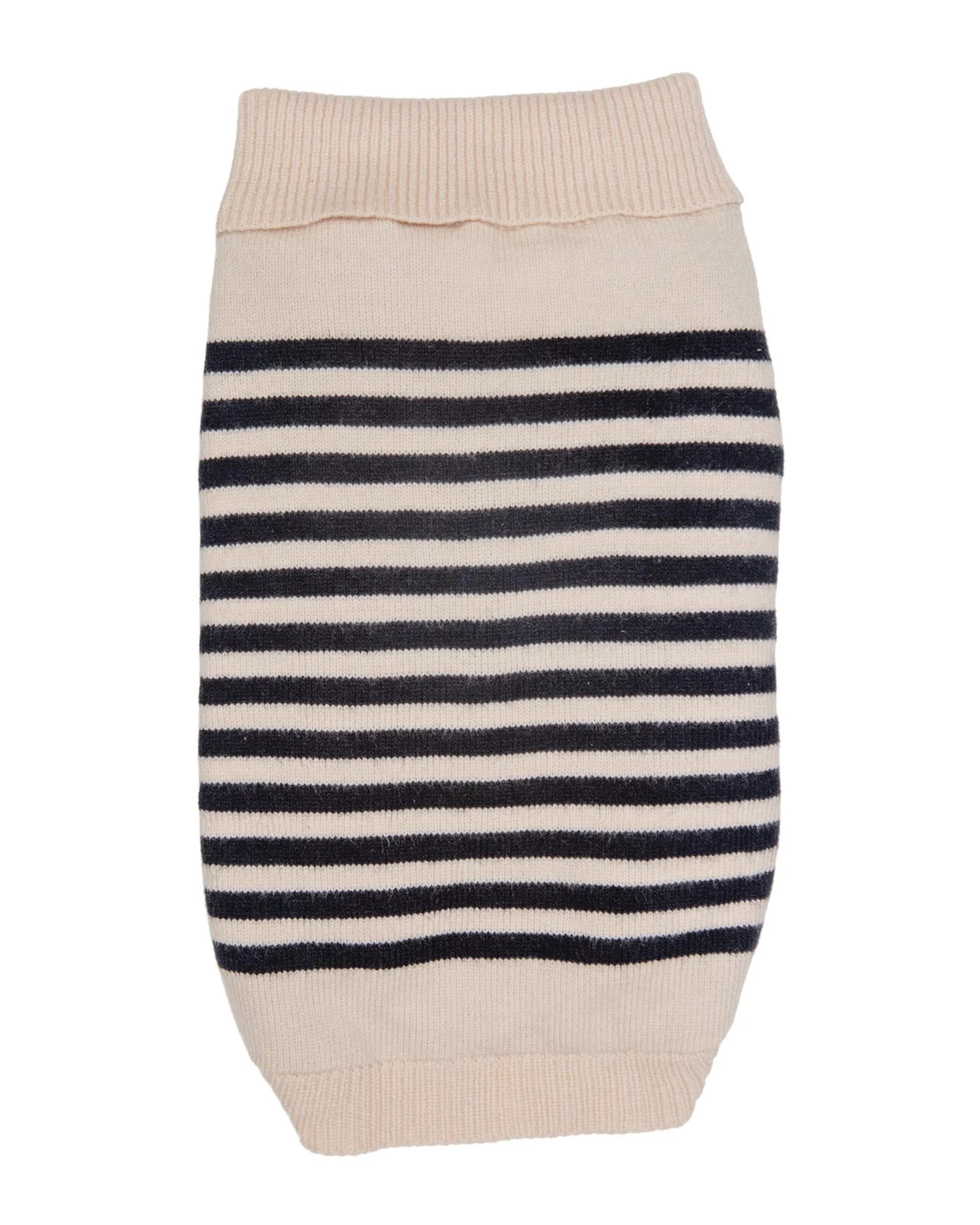 Black & Natural Striped Turtleneck Dog Sweater - Image 2