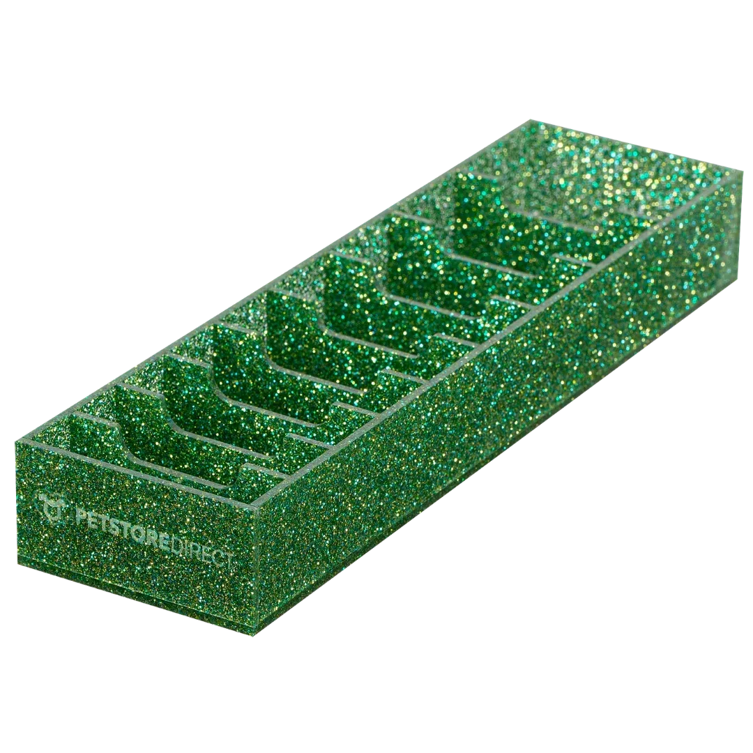 Wide 9 Blades Holder Sparkle Green by PetStore.Direct - Image 2