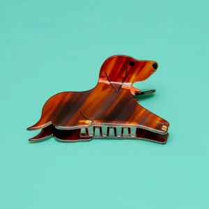Hand Painted Dachshund Hair Clip