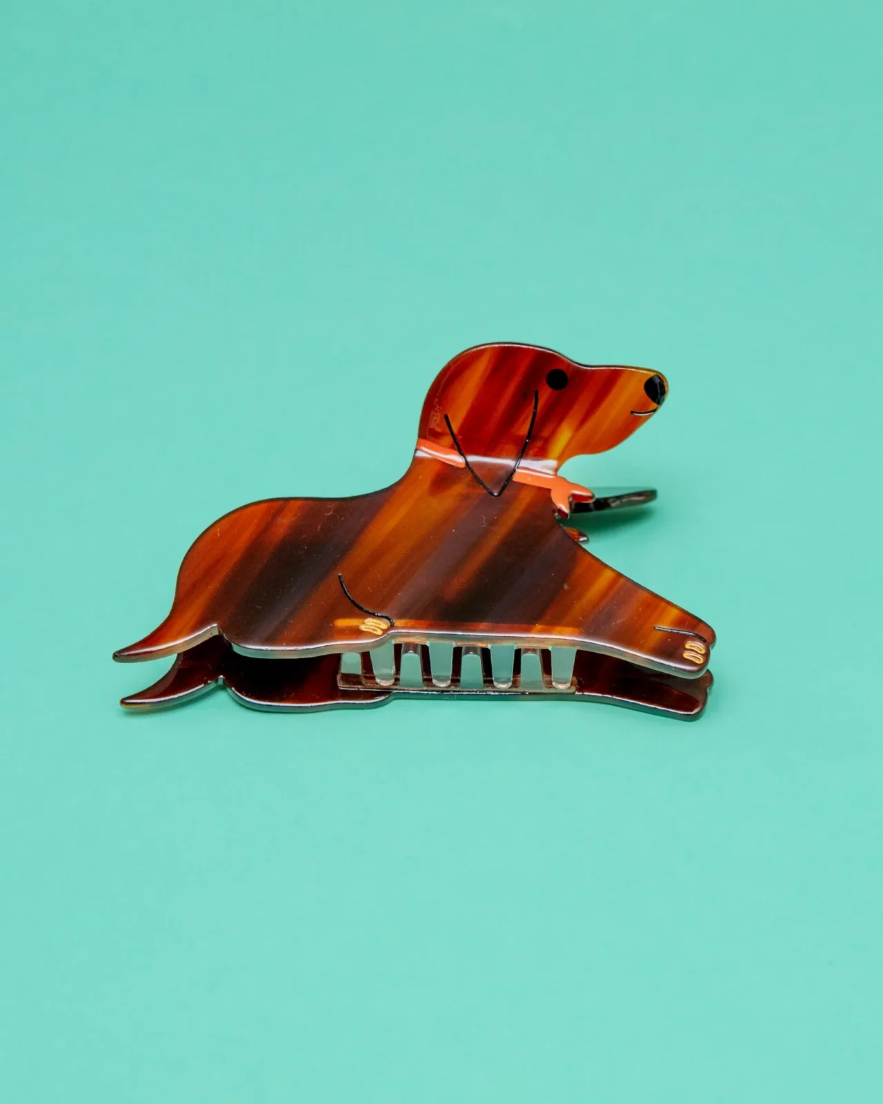 Hand Painted Dachshund Hair Clip