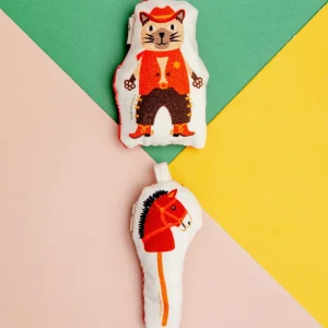 Cowboy & Horse Cat Toy Set