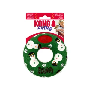 KONG Holiday AirDogs Donut Squeaker Dog Toy Medium