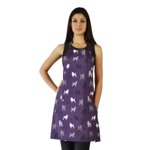 Purple Poodle Grooming Apron by Ladybird Line