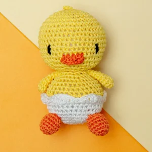 Hatch The Baby Duck Organic Cotton Knit Dog Toy