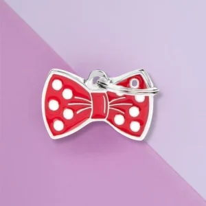 Red Bow Tie Custom Pet ID Tag