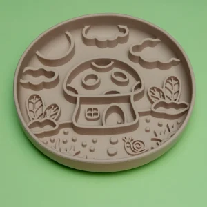 Mushroom Slow Feeder in Cloud for Dogs and Cats