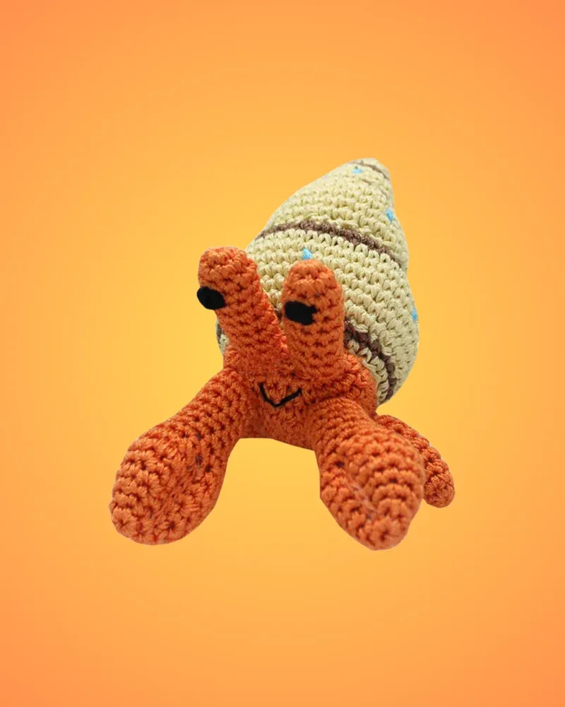 Shelly the Hermit Crab Organic Knit Dog Toy - Image 2