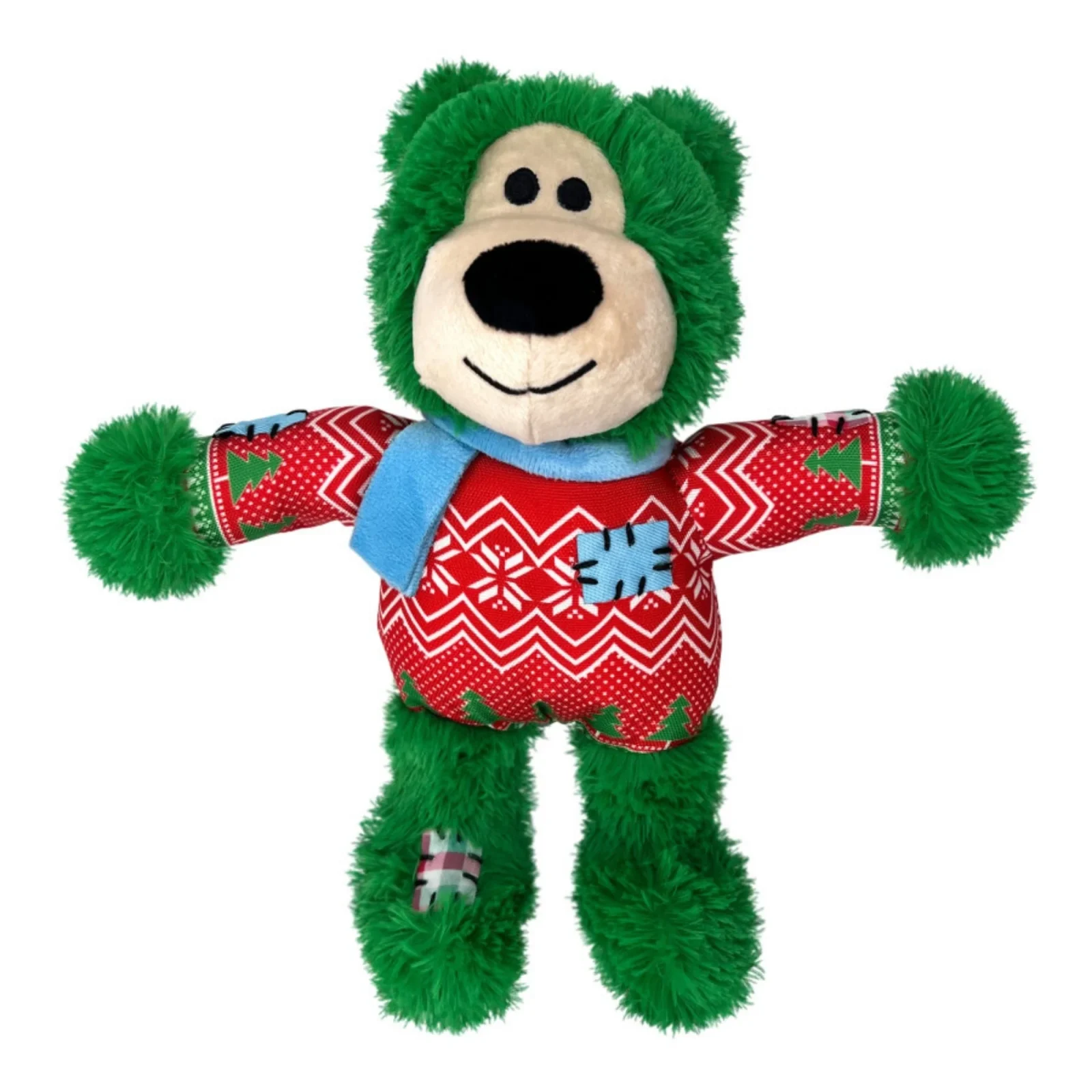 KONG Holiday Wild Knots Bear Dog Toy Assorted, Medium/Large - Image 2