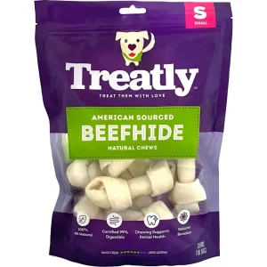 Treatly American Beefhide Bones Natural 4in. -8 Pk