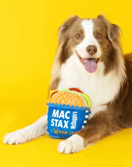 Mcdoggle's Mac Stax Crinkle + Squeak Plush Dog Toy (FINAL SALE) - Image 2