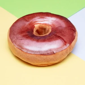 Kuddly Kanine Donut Squeaky, No-Stuffing Dog Toy