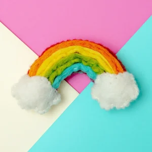 Rainbow Wool Cat Toy