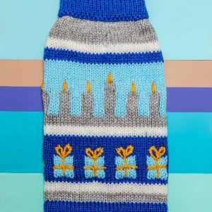 Yappy Hanukkah Handknit Dog Sweater