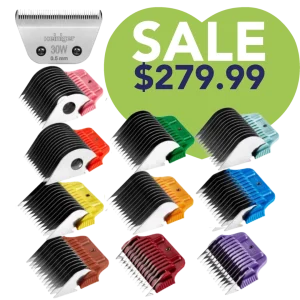 Set of 10 Stainless Steel Combs with 30W Blade by Heiniger