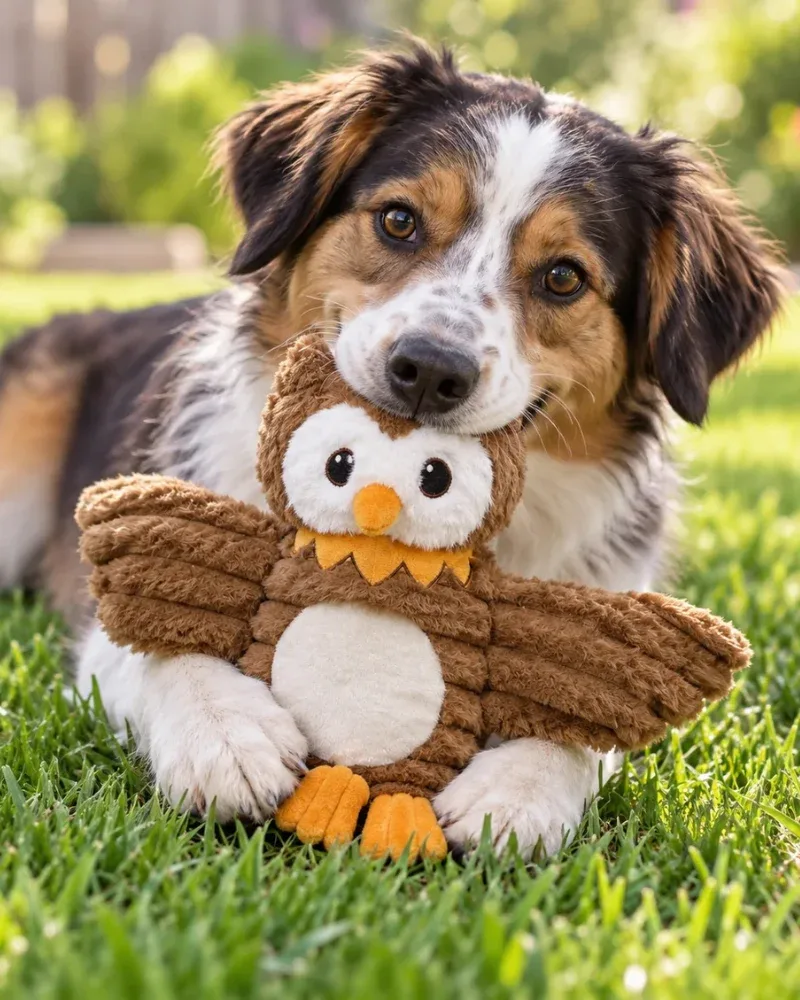 Oliver Owl Squeaky Plush Dog Toy (16")