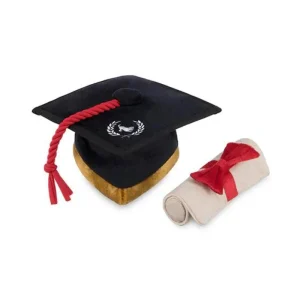 K9 Scholar Cap & Diploma Plush Dog Toy Set (FINAL SALE)