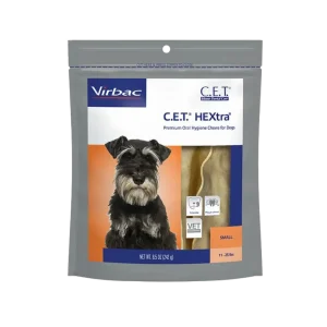 C.E.T. HEXtra Oral Hygiene Chews for Dogs Pack of 30 Small by Virbac
