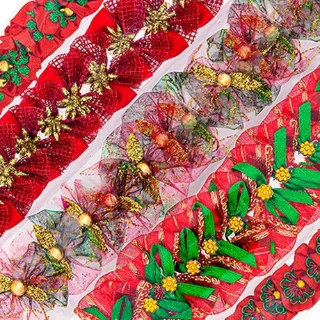 100 Christmas Color Bows – Surprise Design and Size by Cecilia bows - Image 2