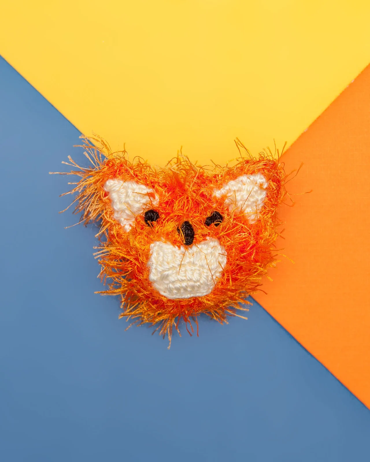 Furry Fox Knit Dog Squeaky Toy