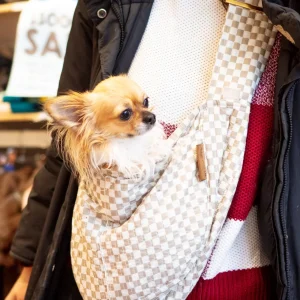 Check Print Pet Sling Carrier