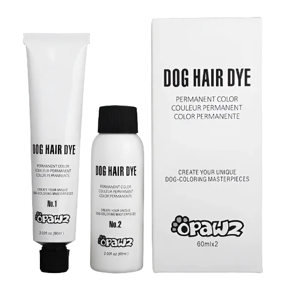 Permanent Dog Hair Dye Set Super Black 2oz by Opawz