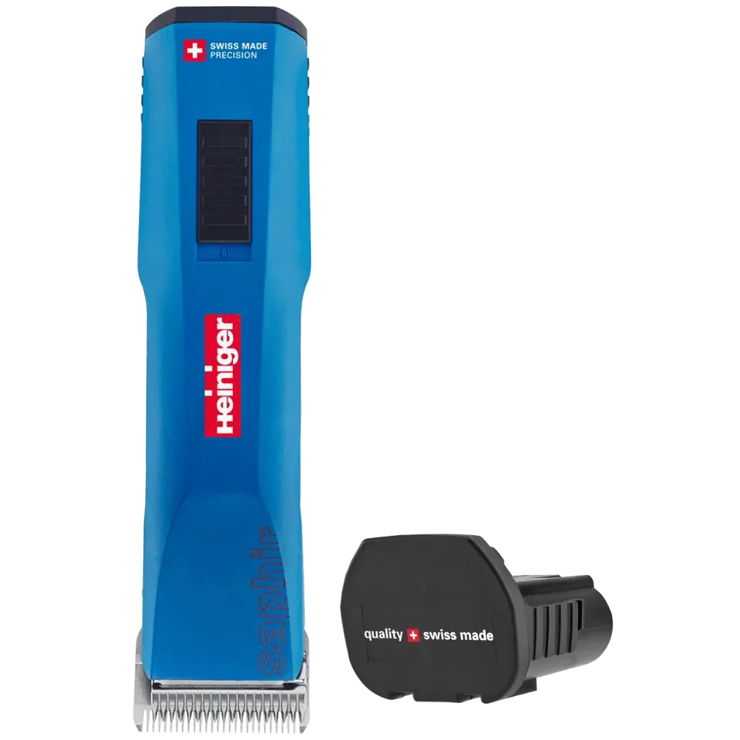 Blue Saphir Cordless Clipper with One Battery by Heiniger