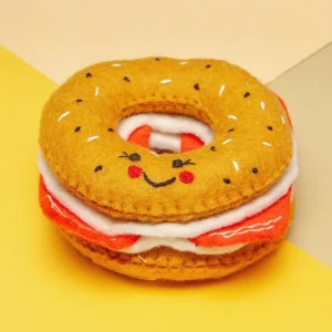 Wool Bagel Squeaky Dog Toy