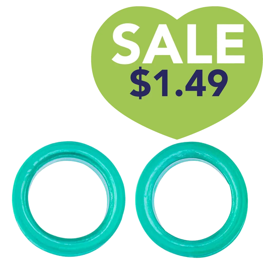 Pack of 2 Premium Scissor Finger Ring Inserts in Teal by PetStore.Direct