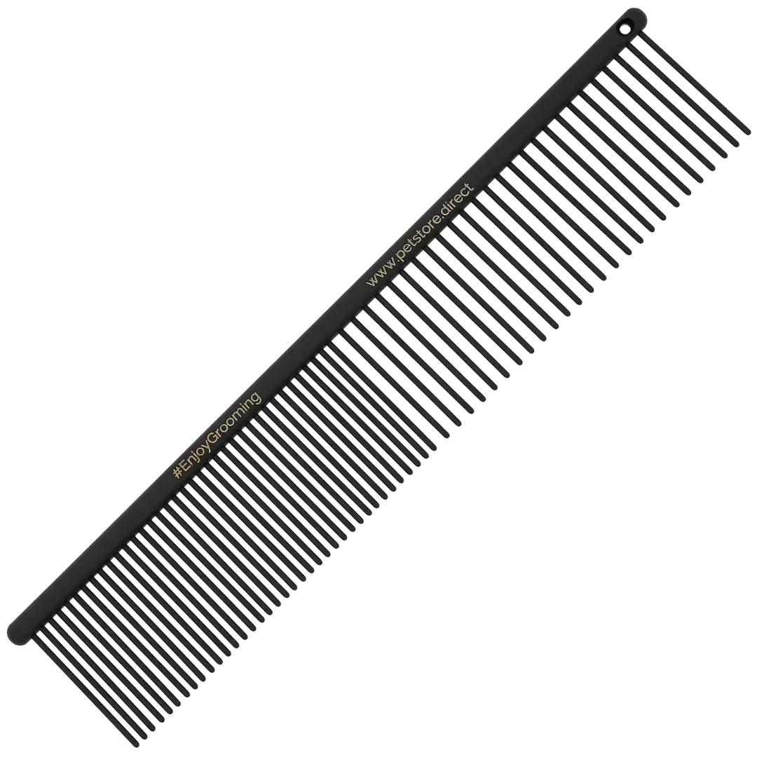 7" 50/50 Round Black Comb by PetStore.Direct - Image 2