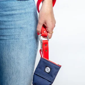 Good Girl Bag Treat + Poop Bag Holder in Navy Canvas (Made in NYC)