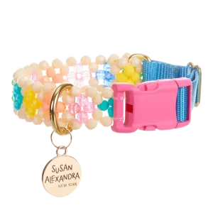 Beaded Dog Collar in Broadway (Made in the USA)
