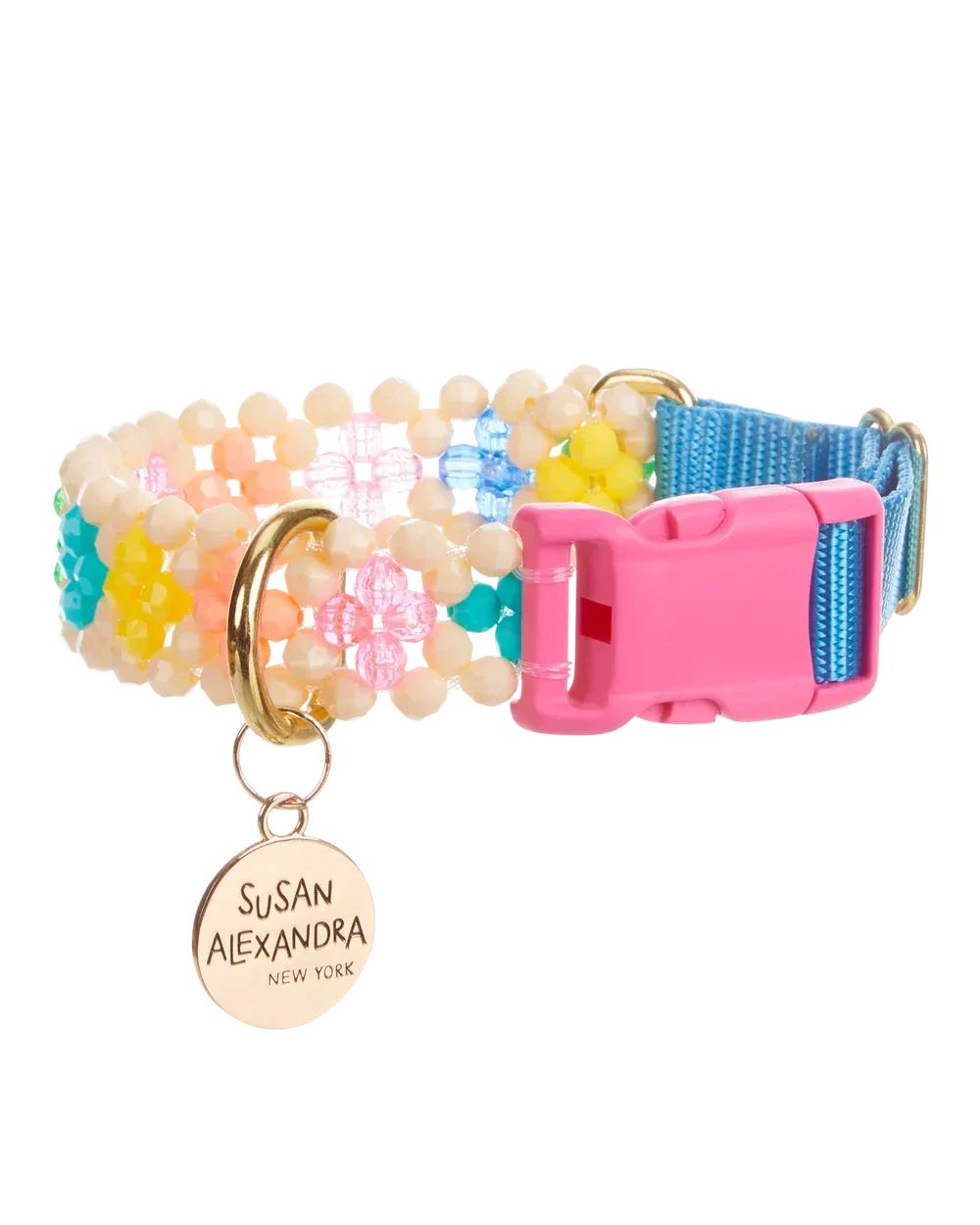 Beaded Dog Collar in Broadway (Made in the USA)