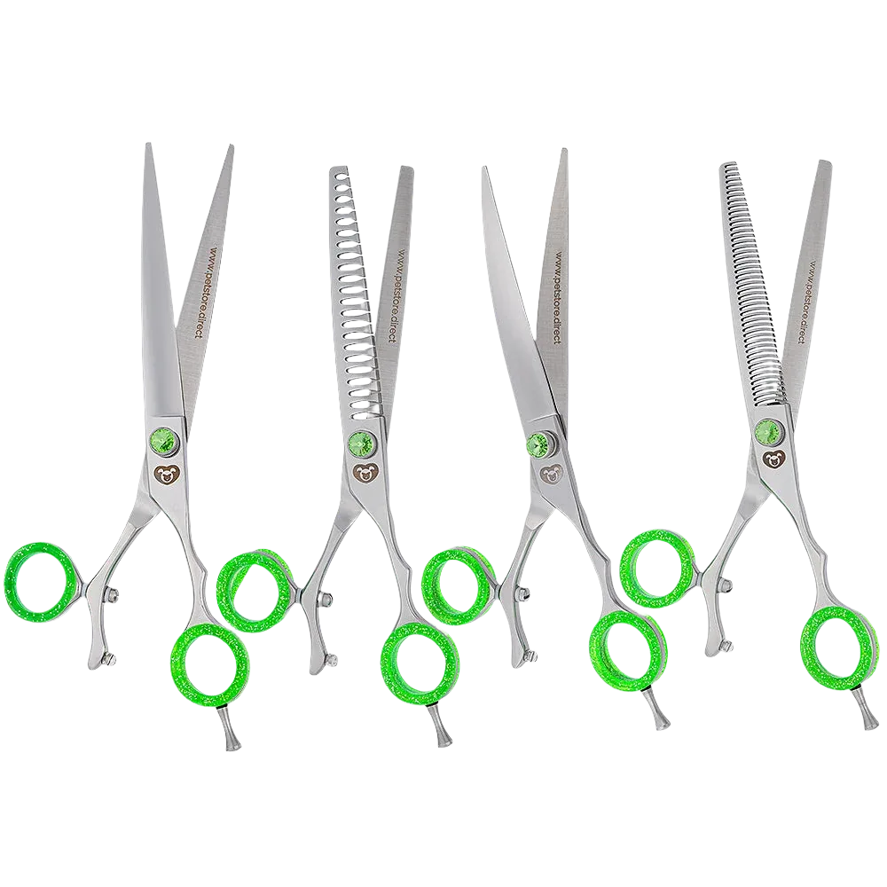 Green Swivel Shear Set by PetStore.Direct