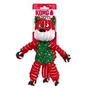 KONG Holiday Floppy Knots Fox Dog Toy Small/Medium