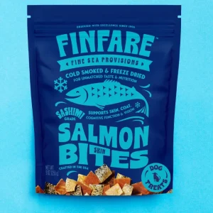 Freeze-Dried Salmon Skin Bites for Dogs