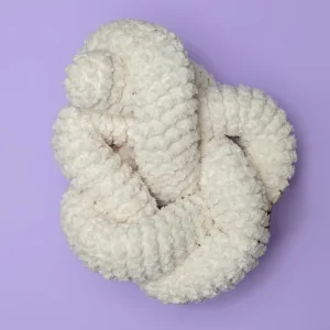 Nou Interactive Crinkle Dog Toy in Cream