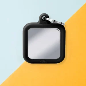 Hushtag Chrome Plated Brass Square Custom Pet ID Tag